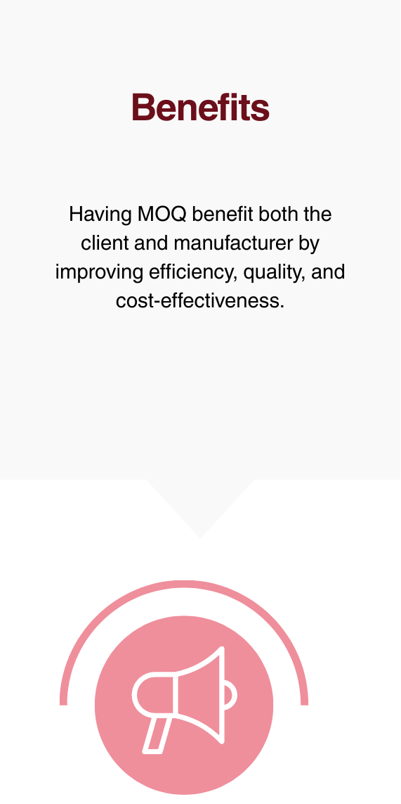 benefits moq