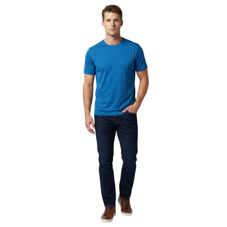 blue mens performance tshirt