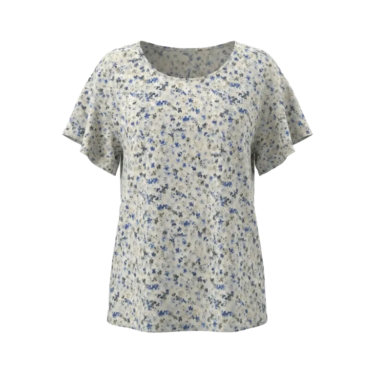 floral short sleeve top