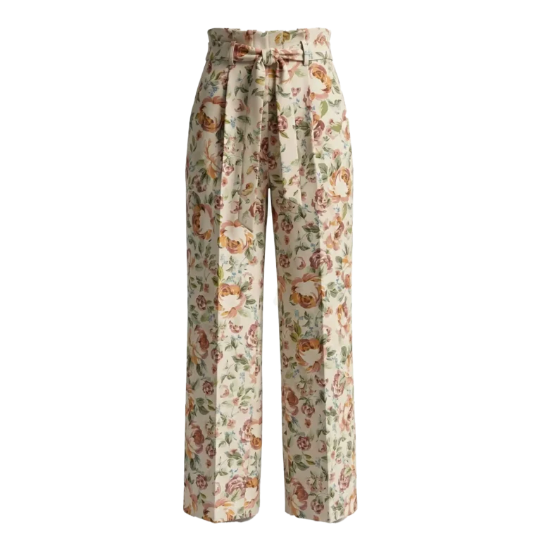 floral wide leg trouser