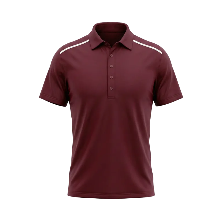 golf polo shirt maroon