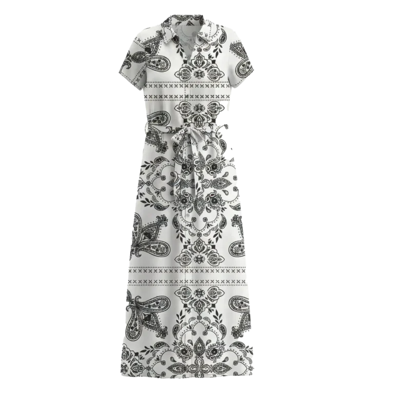 gray floral pattern dress