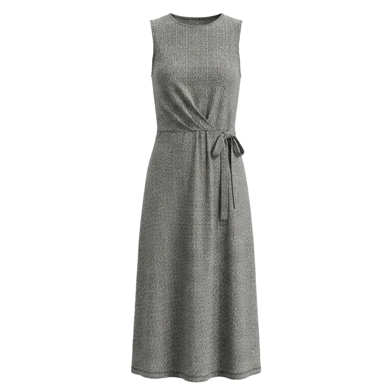 gray pattern slip dres