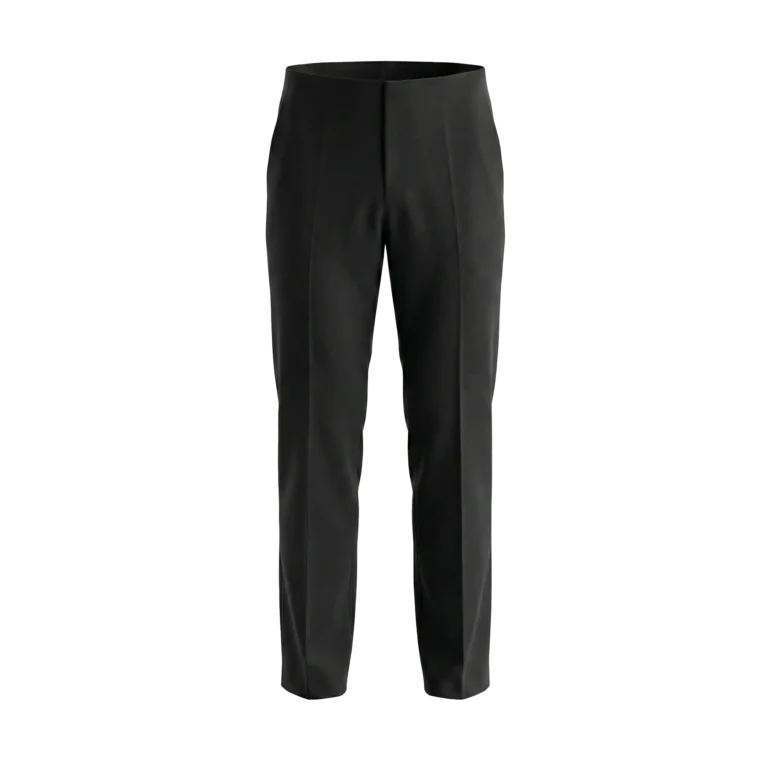 high waist straight leg black