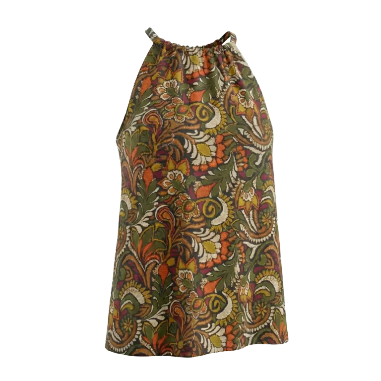 sleeveless halter neck top