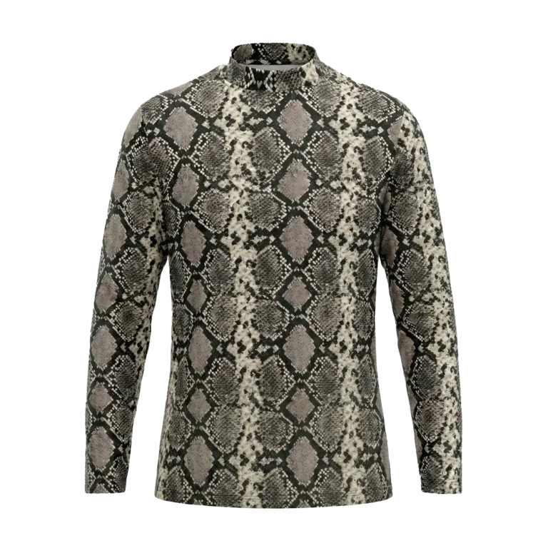 snakeskin turtleneck long sleeve