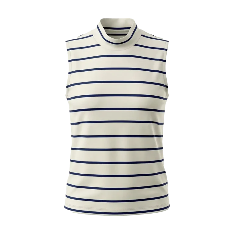 striped turtleneck top